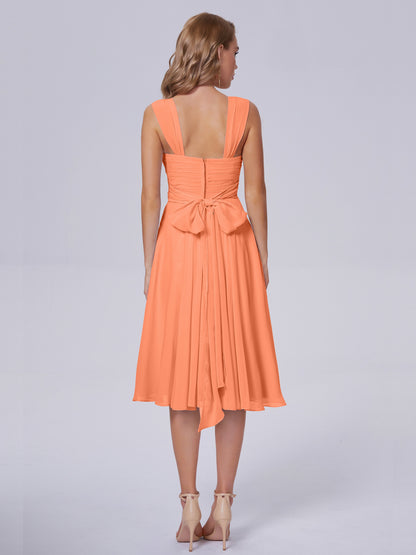 Mya Best Short Bridesmaid Dresses With Bowknot