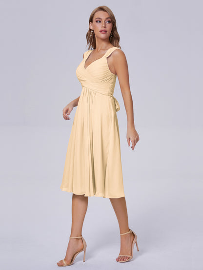Mya Best Short Bridesmaid Dresses With Bowknot