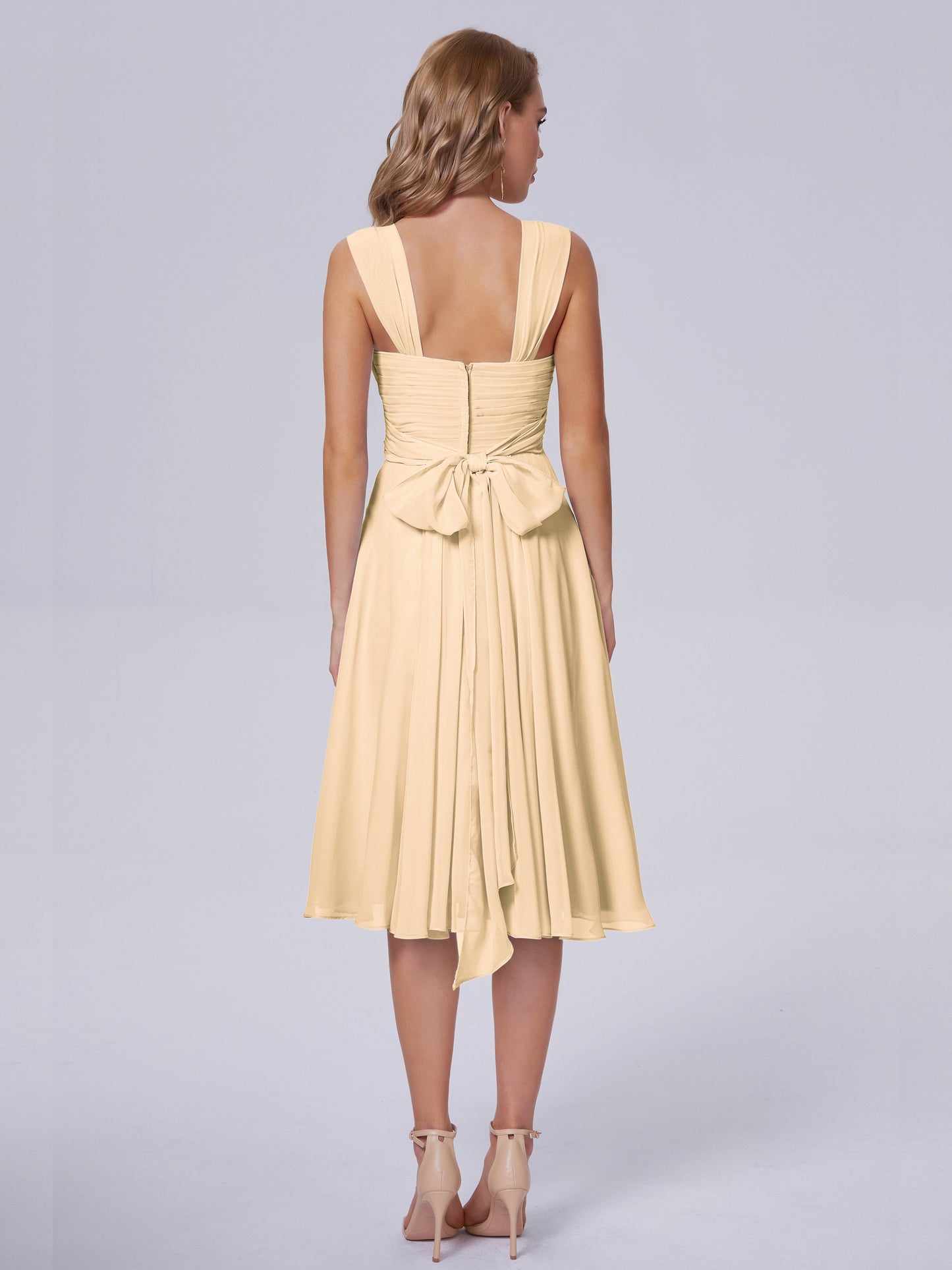 Mya Best Short Bridesmaid Dresses With Bowknot