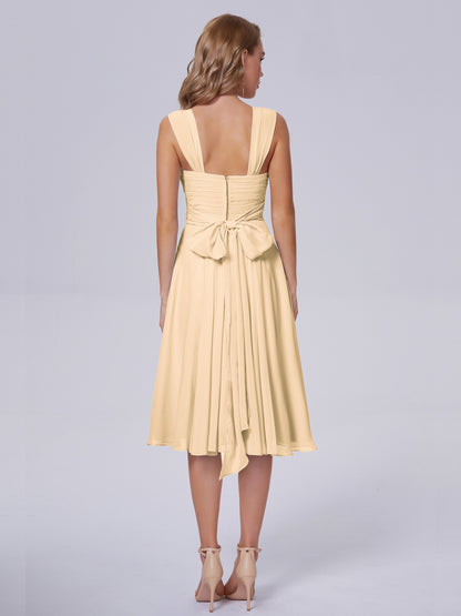Mya Best Short Bridesmaid Dresses With Bowknot