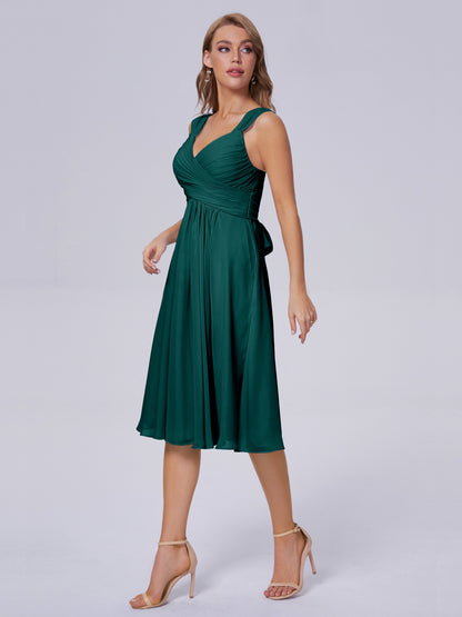 Mya Best Short Bridesmaid Dresses With Bowknot
