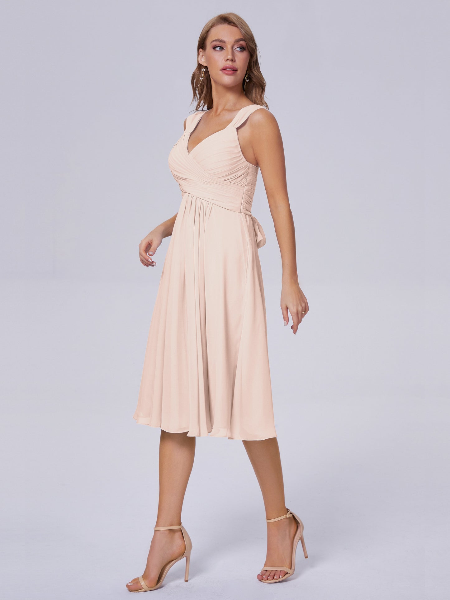 Mya Best Short Bridesmaid Dresses With Bowknot