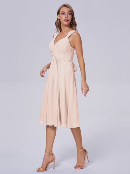 Mya Best Short Bridesmaid Dresses With Bowknot