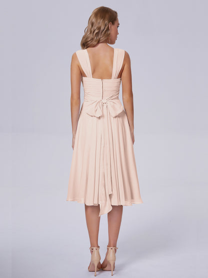 Mya Best Short Bridesmaid Dresses With Bowknot