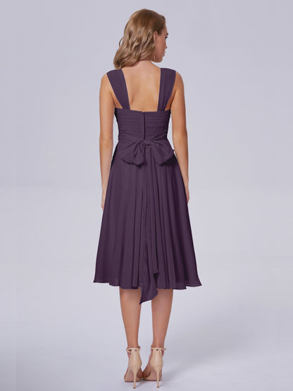 Mya Best Short Bridesmaid Dresses With Bowknot