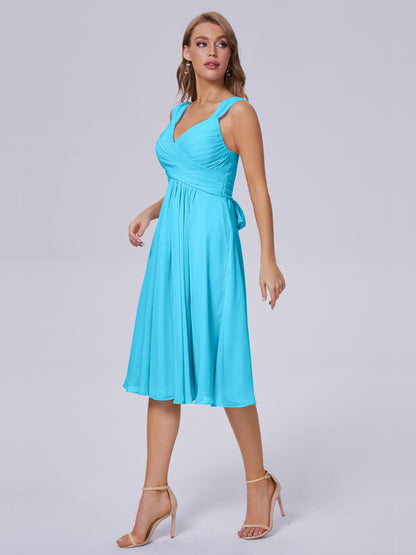 Mya Best Short Bridesmaid Dresses With Bowknot