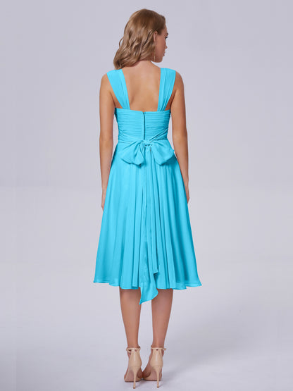 Mya Best Short Bridesmaid Dresses With Bowknot