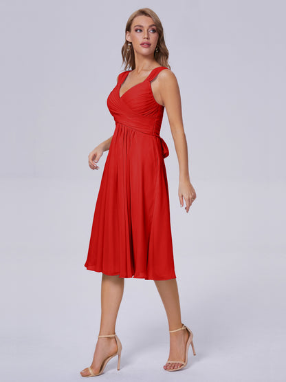 Mya Best Short Bridesmaid Dresses With Bowknot