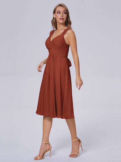 Mya Best Short Bridesmaid Dresses With Bowknot