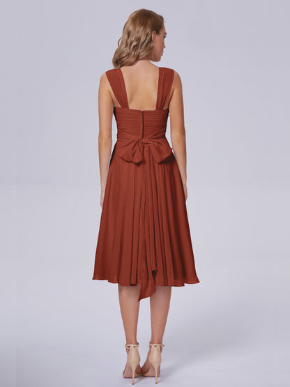 Mya Best Short Bridesmaid Dresses With Bowknot