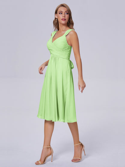 Mya Best Short Bridesmaid Dresses With Bowknot
