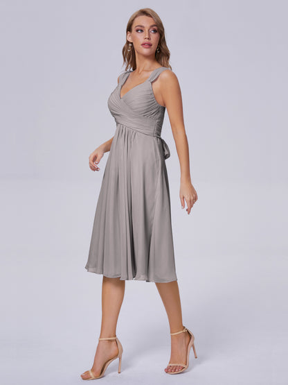 Mya Best Short Bridesmaid Dresses With Bowknot