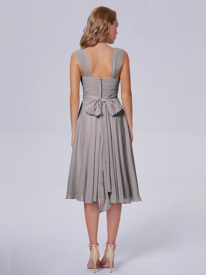 Mya Best Short Bridesmaid Dresses With Bowknot