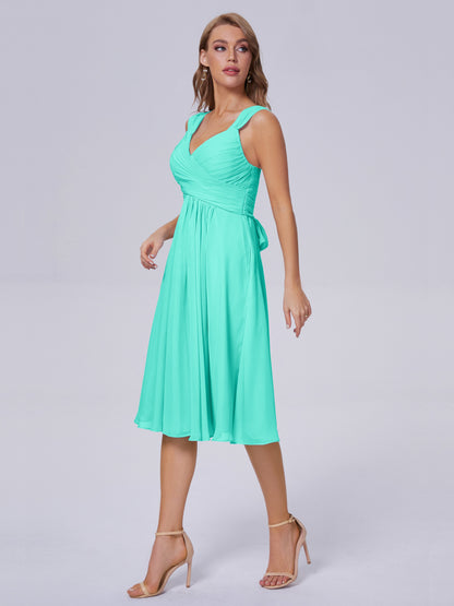 Mya Best Short Bridesmaid Dresses With Bowknot