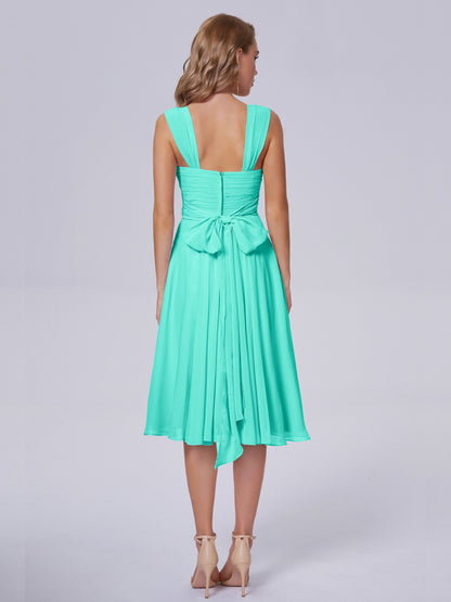 Mya Best Short Bridesmaid Dresses With Bowknot