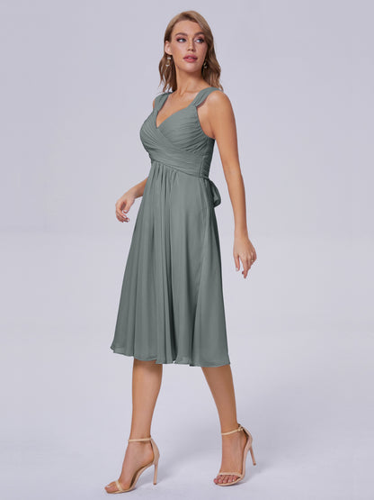 Mya Best Short Bridesmaid Dresses With Bowknot