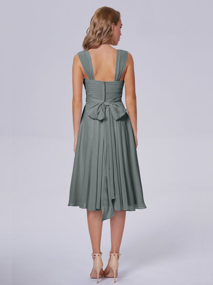 Mya Best Short Bridesmaid Dresses With Bowknot