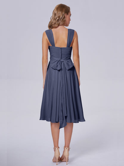Mya Best Short Bridesmaid Dresses With Bowknot