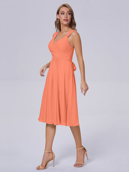 Mya Best Short Bridesmaid Dresses With Bowknot