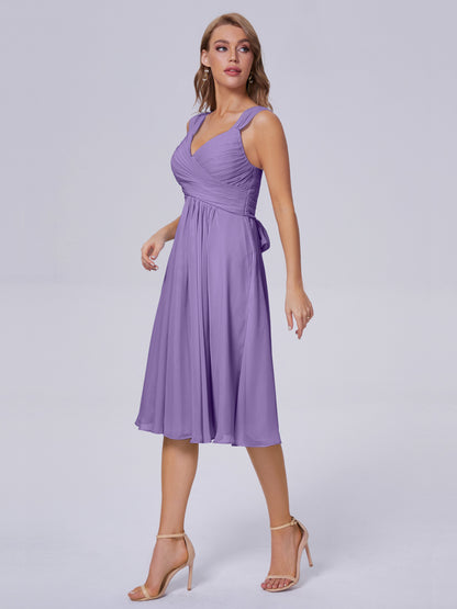 Mya Best Short Bridesmaid Dresses With Bowknot