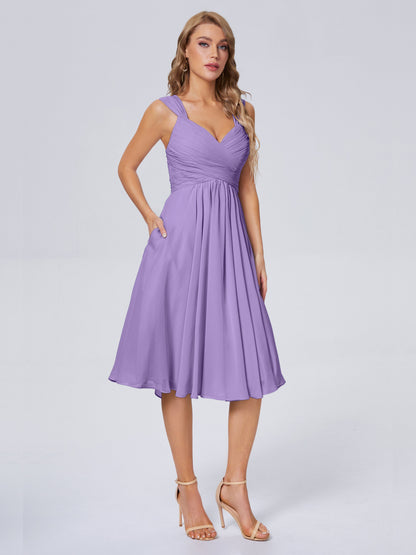 Mya Best Short Bridesmaid Dresses With Bowknot