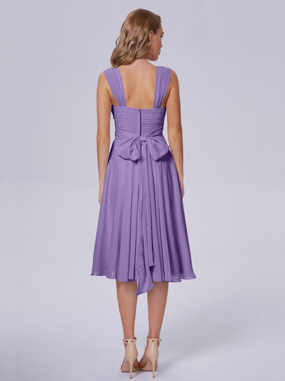 Mya Best Short Bridesmaid Dresses With Bowknot