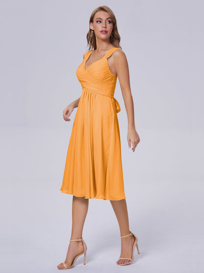 Mya Best Short Bridesmaid Dresses With Bowknot