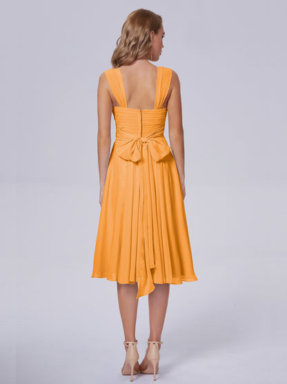 Mya Best Short Bridesmaid Dresses With Bowknot