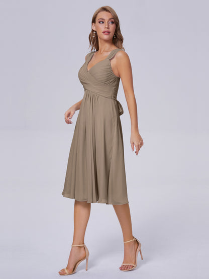 Mya Best Short Bridesmaid Dresses With Bowknot