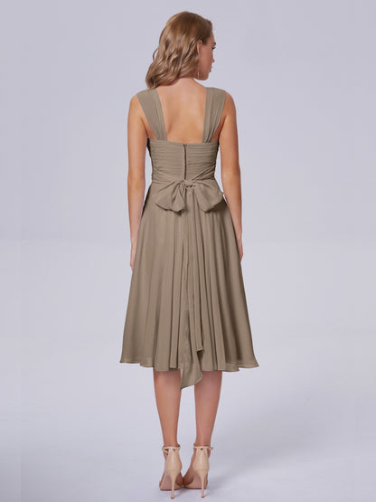 Mya Best Short Bridesmaid Dresses With Bowknot