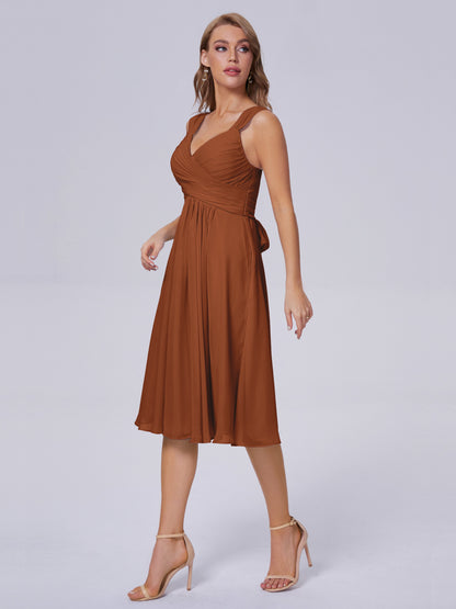Mya Best Short Bridesmaid Dresses With Bowknot