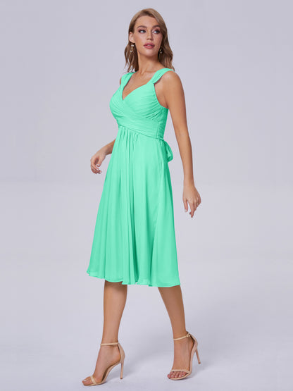 Mya Best Short Bridesmaid Dresses With Bowknot