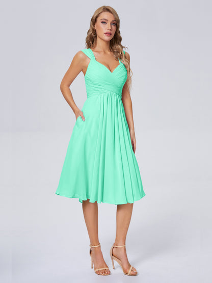 Mya Best Short Bridesmaid Dresses With Bowknot
