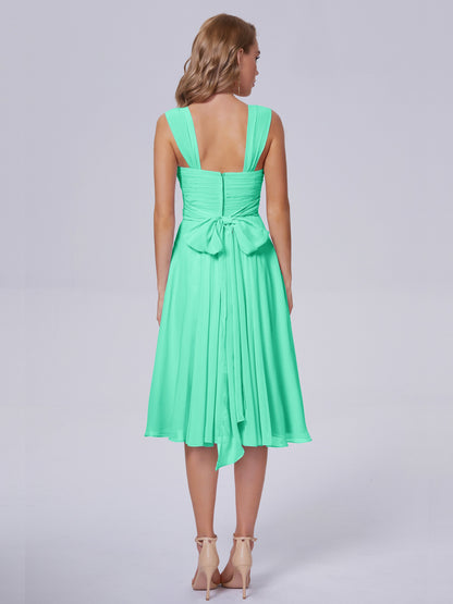 Mya Best Short Bridesmaid Dresses With Bowknot