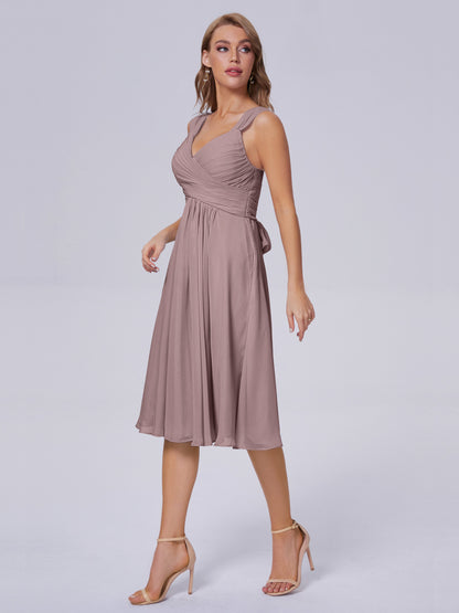 Mya Best Short Bridesmaid Dresses With Bowknot