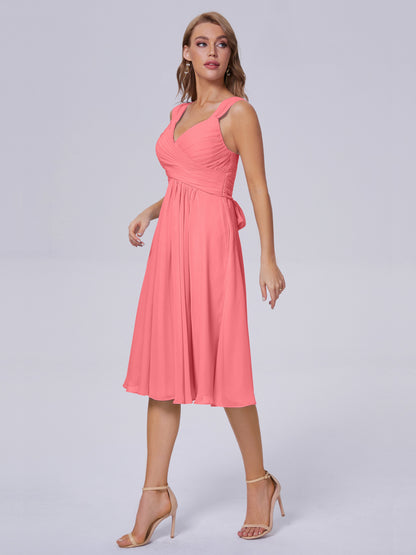Mya Best Short Bridesmaid Dresses With Bowknot