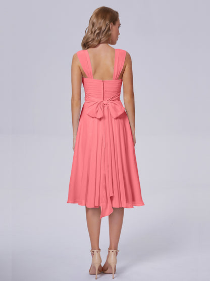 Mya Best Short Bridesmaid Dresses With Bowknot