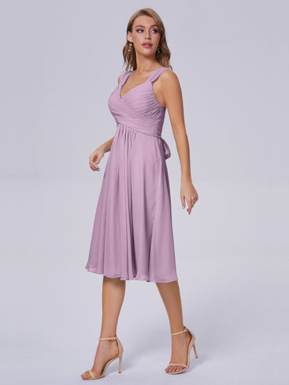 Mya Best Short Bridesmaid Dresses With Bowknot