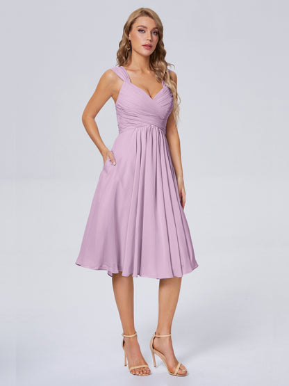 Mya Best Short Bridesmaid Dresses With Bowknot
