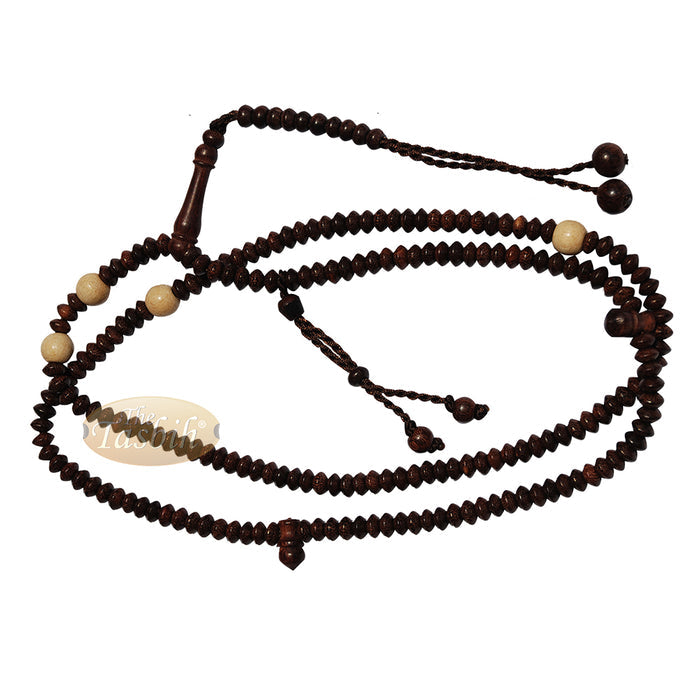 Naqshbandi Tasbih Tamarind Wood 4x6 mm Saucer Citrus Dividers
