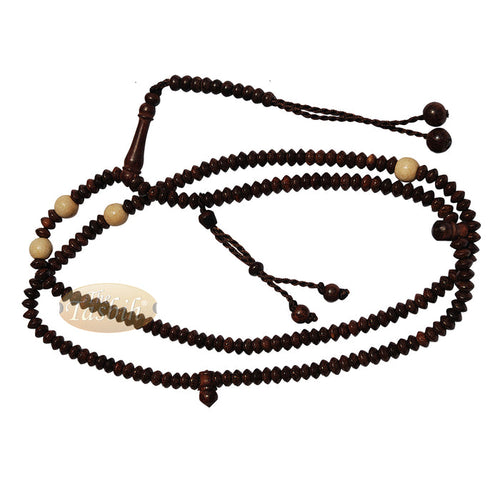 Naqshbandi Tasbih Tamarind Wood 4x6 mm Saucer Citrus Dividers