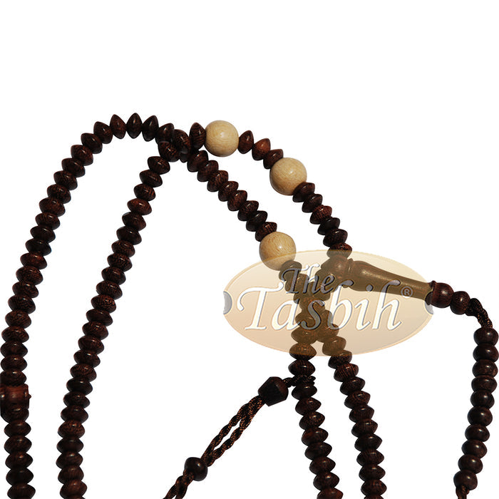 Naqshbandi Tasbih Tamarind Wood 4x6 mm Saucer Citrus Dividers
