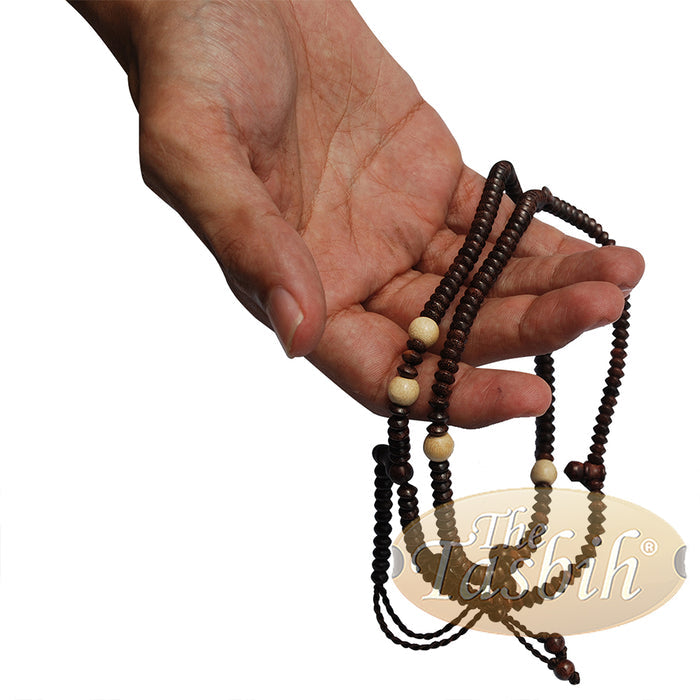 Naqshbandi Tasbih Tamarind Wood 4x6 mm Saucer Citrus Dividers