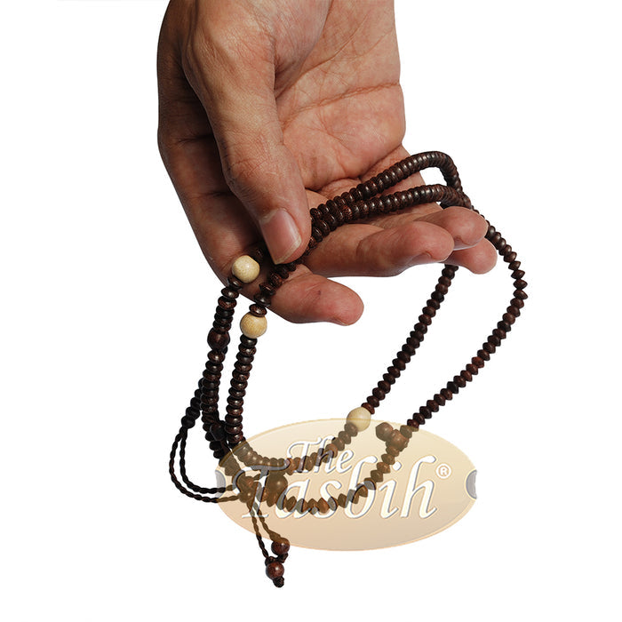 Naqshbandi Tasbih Tamarind Wood 4x6 mm Saucer Citrus Dividers