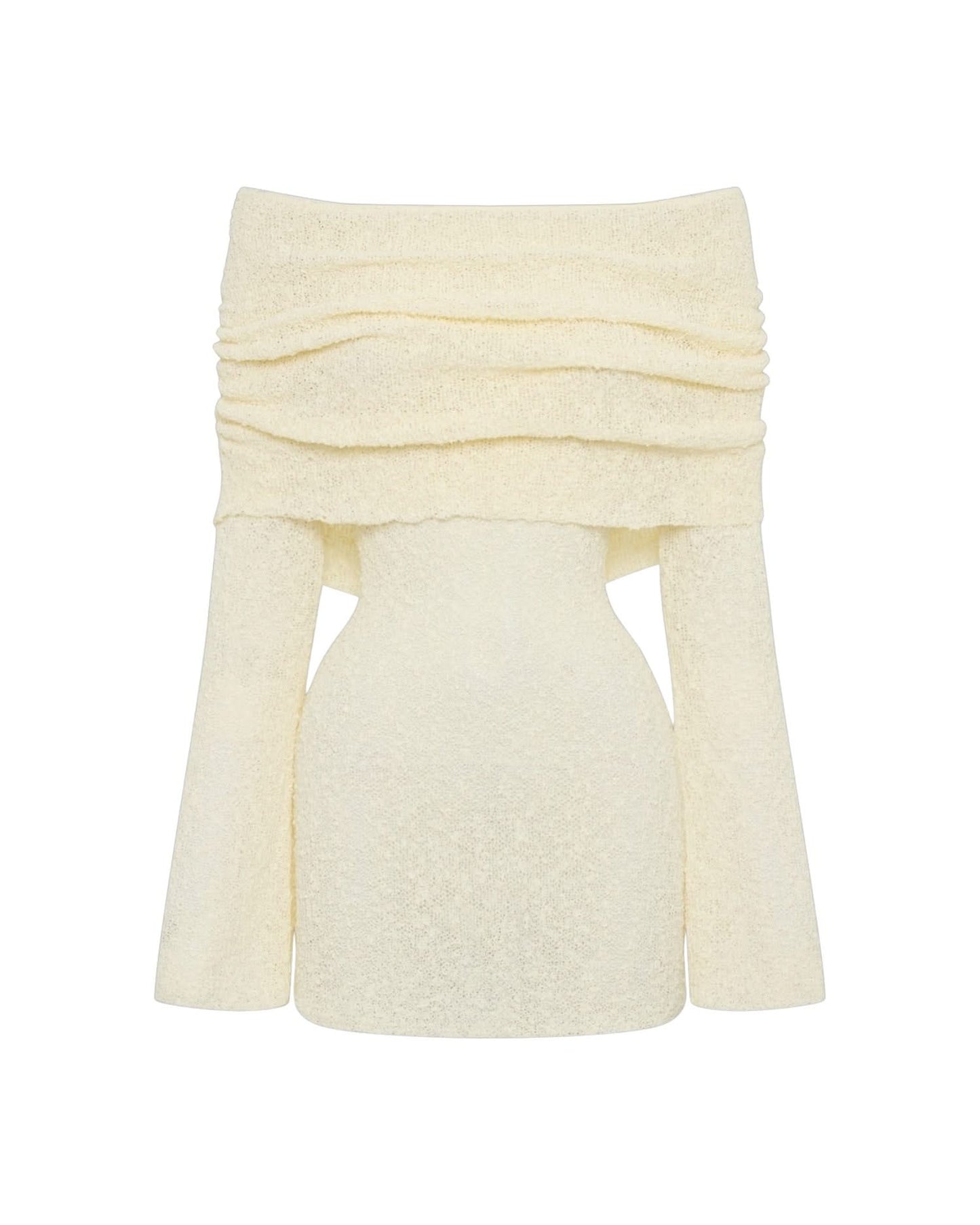 Off-Shoulder Knit Mini Dress – Holiday Chic