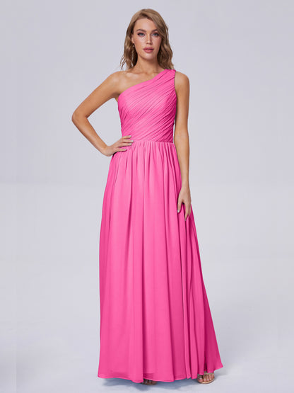 Paige Inexpensive One Shoulder Chiffon Bridesmaid Dresses