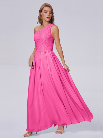 Paige Inexpensive One Shoulder Chiffon Bridesmaid Dresses
