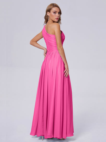 Paige Inexpensive One Shoulder Chiffon Bridesmaid Dresses