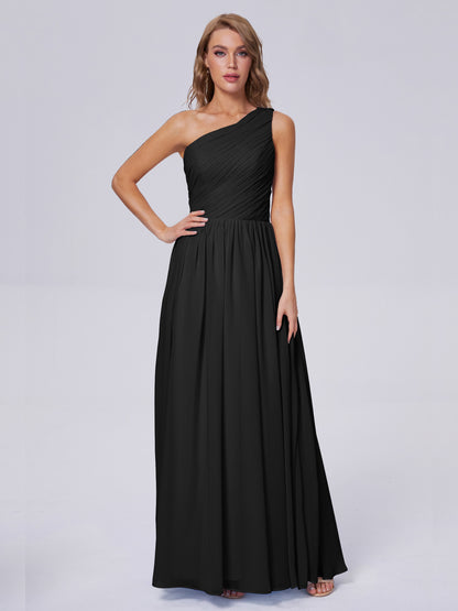 Paige Inexpensive One Shoulder Chiffon Bridesmaid Dresses