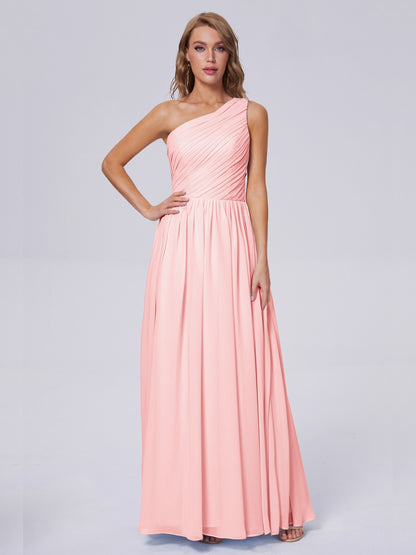 Paige Inexpensive One Shoulder Chiffon Bridesmaid Dresses